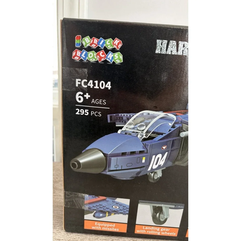 NEW Harrier Jet Brick Blocks Military Bricks Block Building Toys 295 Pieces NIB